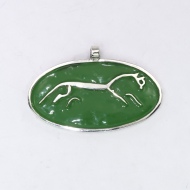 Silver Ufflington Whiter Horse on enamel